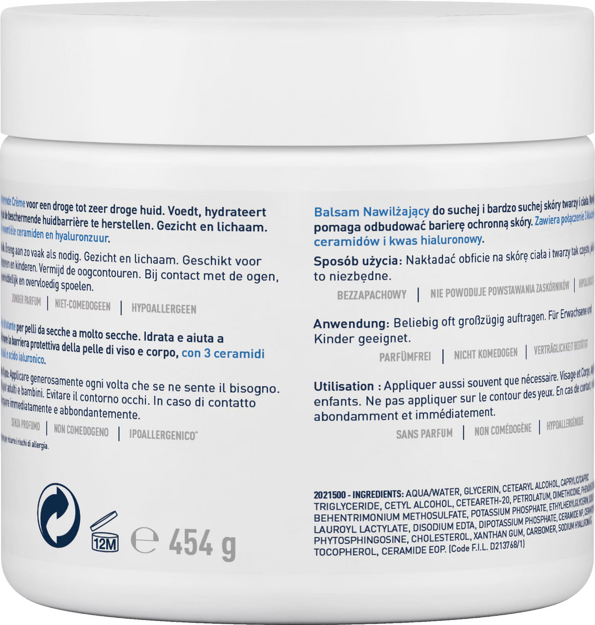 CeraVe Feuchtigkeitscreme 3er-Set – 3 × 454 g