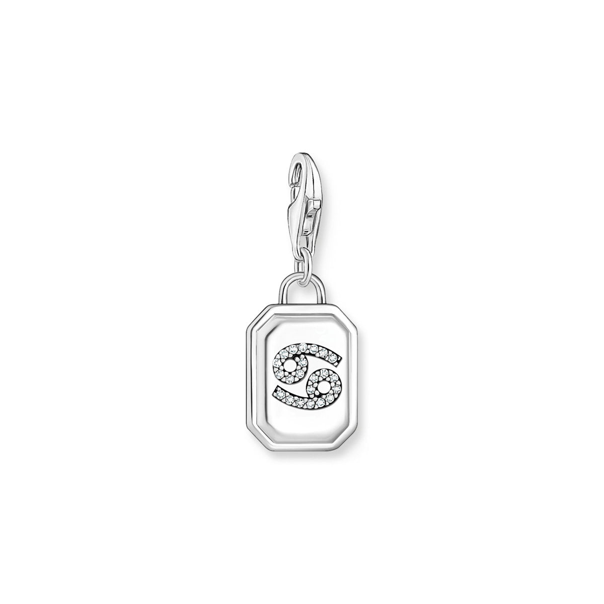 Charm-Anhänger Sternzeichen Krebs mit Steinen Silber