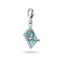 Charm-Anhänger Plattenspieler Silber