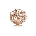 Pandora Charm Herz & Rose aus 14-karätig rosévergoldet