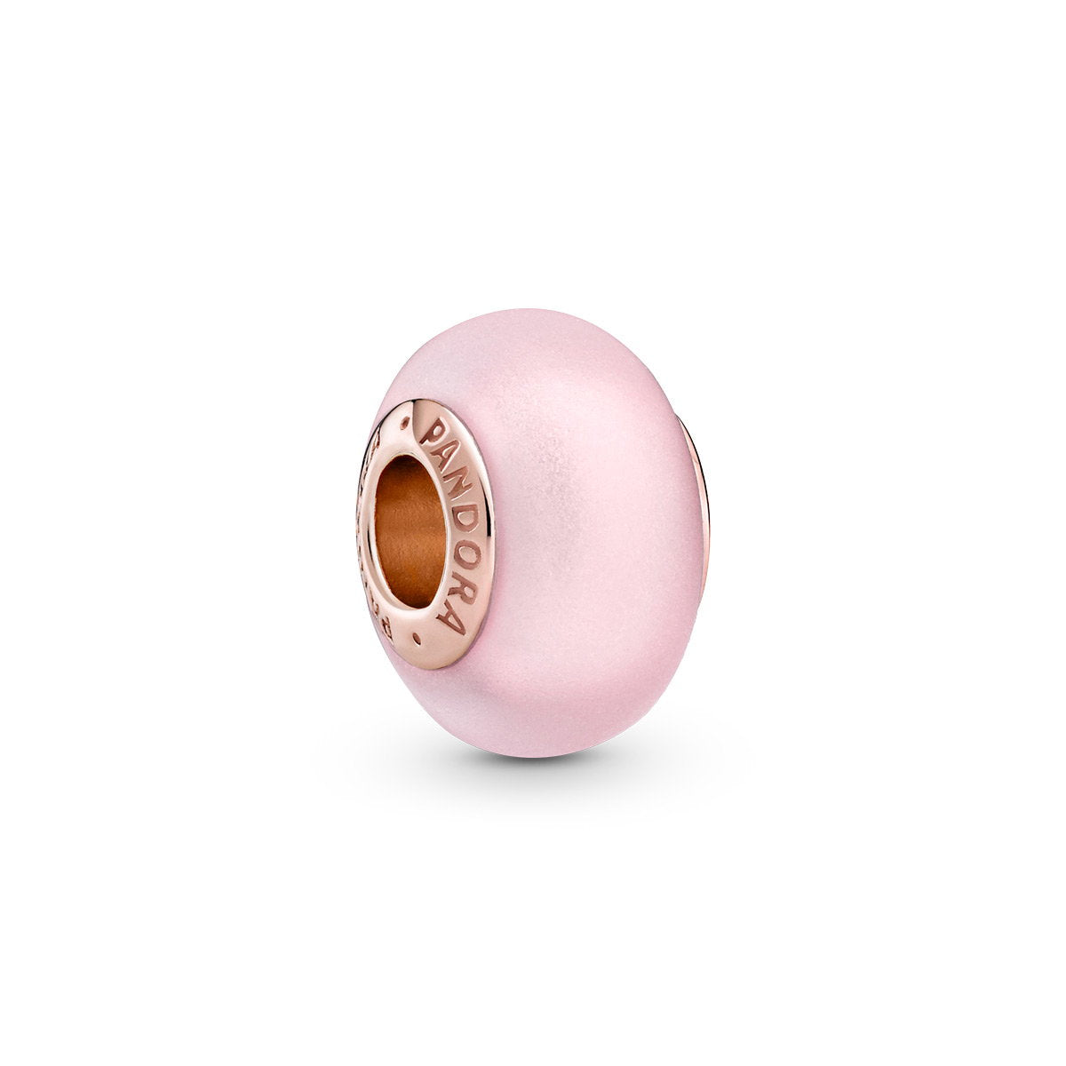 Mattes Rosafarbenes Murano Glass Charm