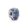 Galaxis Blau & Stern Murano Glas Charm