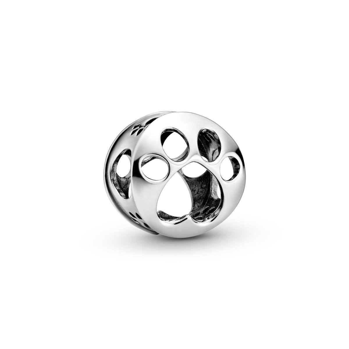 Offen gearbeiteter Hundepfotenabdruck Charm