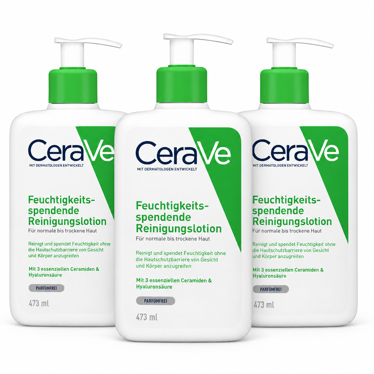 CeraVe feuchtigkeitsspendende Reinigungslotion 473ml (Pack de 3)