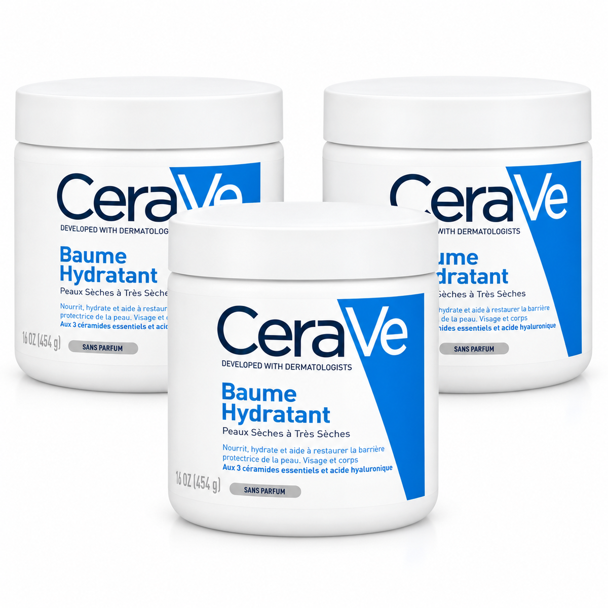 CeraVe Feuchtigkeitscreme 3er-Set – 3 × 454 g