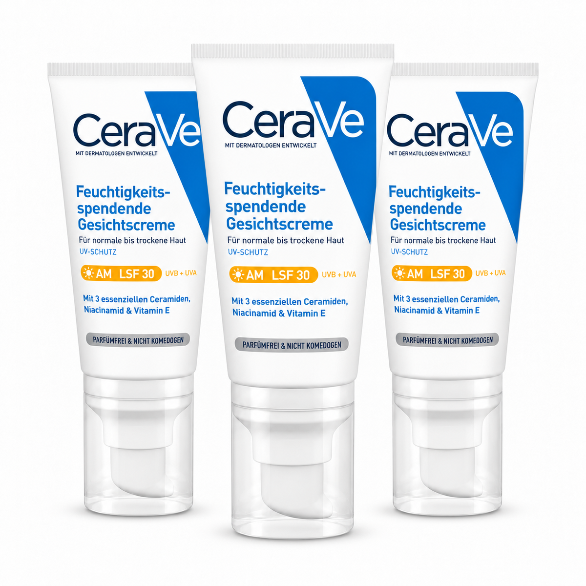 CeraVe Feuchtigkeitsspendende Gesichtscreme mit LSF 30 52ml (Pack de 3)