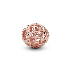 Pandora Openwork hearts 14k rose gold-plated charm 780964