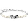 Schleifen Armband mit Perlen Lovely Romance Silber