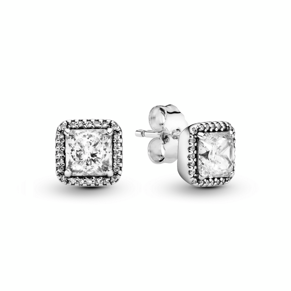 Pandora Ohrstecker Klassischer Stein aus Sterling Silber 925 - Malys