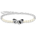 Schleifen Armband mit Perlen Lovely Romance Silber - Malys