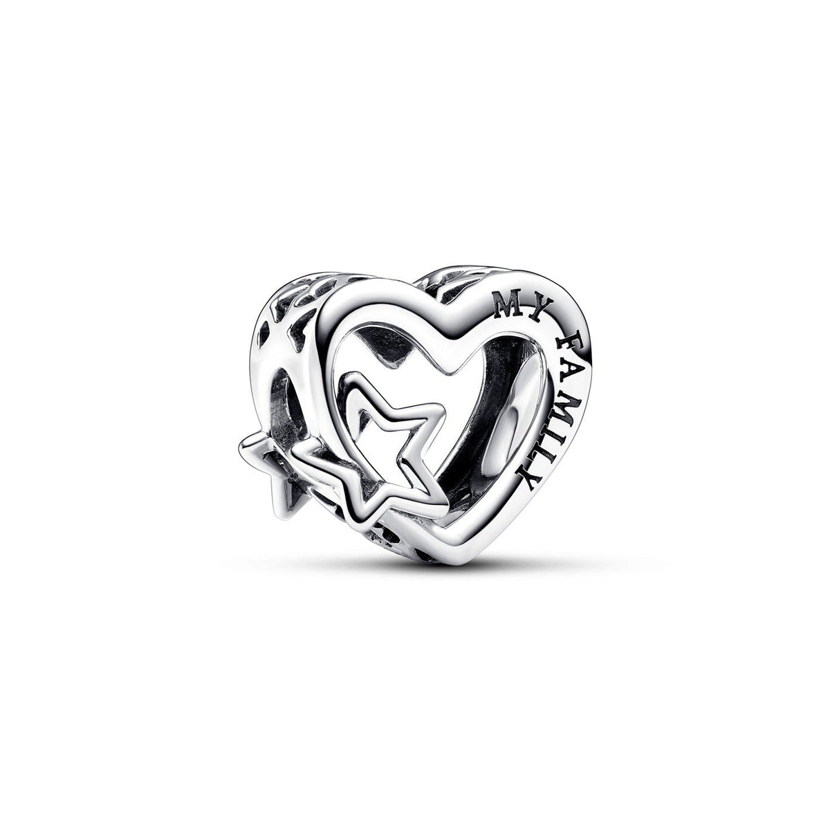 Offen gearbeitetes Familie Herz & Stern Charm - Malys