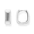 Creolen mit eckiger Form Silber