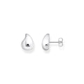 Tropfen Ohrstecker mit organischer Form Silber - Malys