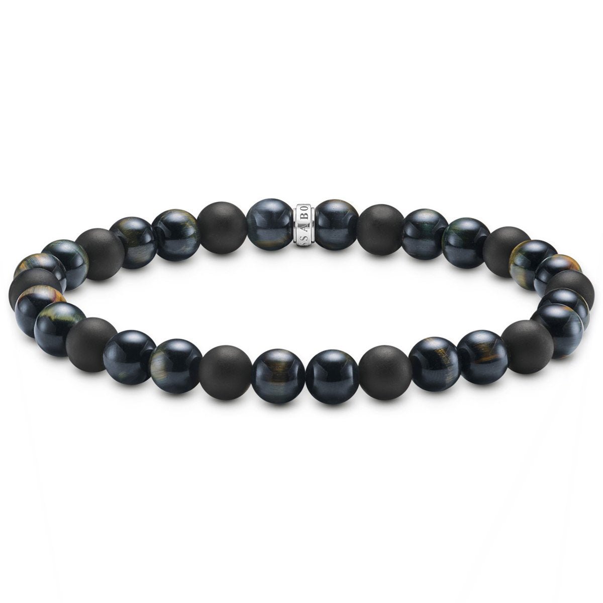 Talisman Armband mit Tigerauge und Obsidian Beads - Malys