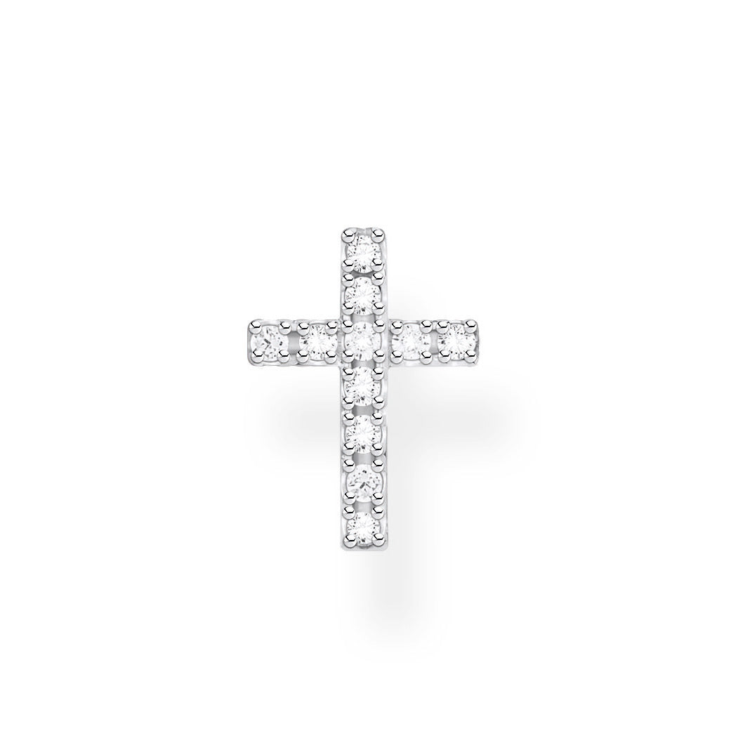 Einzel Ohrstecker Kreuz