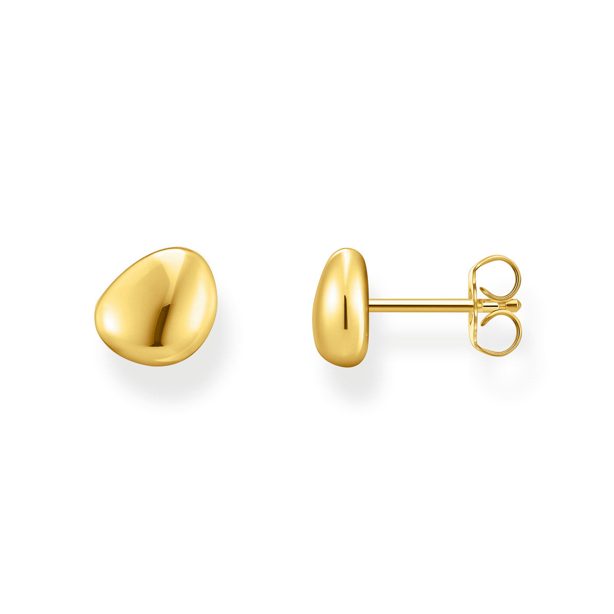 Ohrstecker organisches Design vergoldet