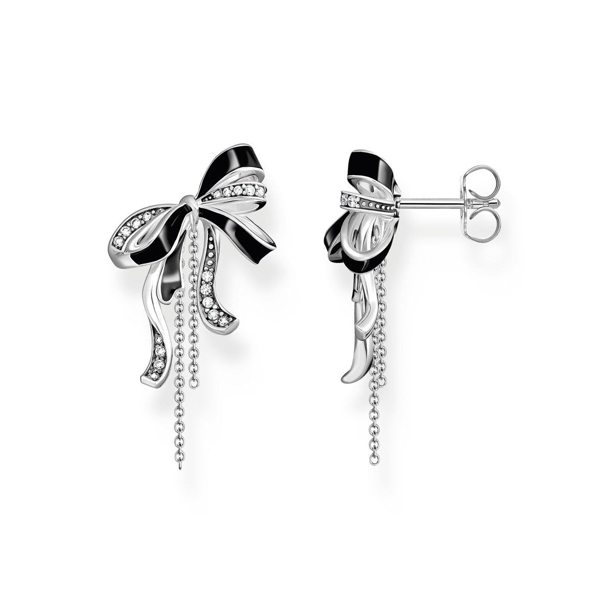 Schleifen Ohrringe Lovely Romance Silber