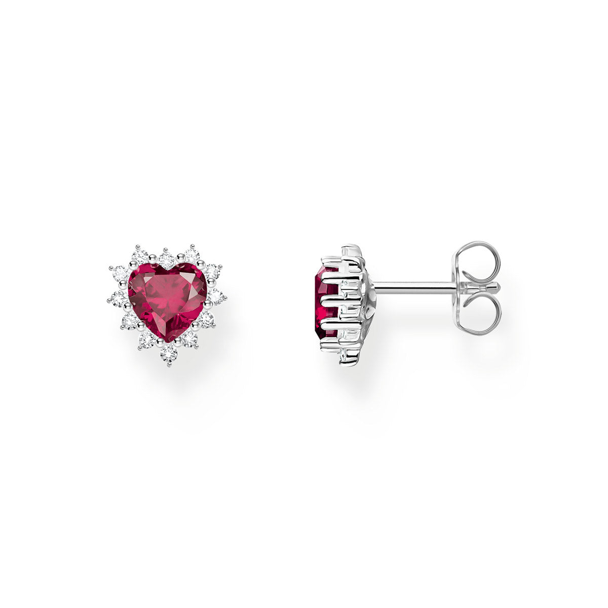Herz Ohrstecker Romance Silber