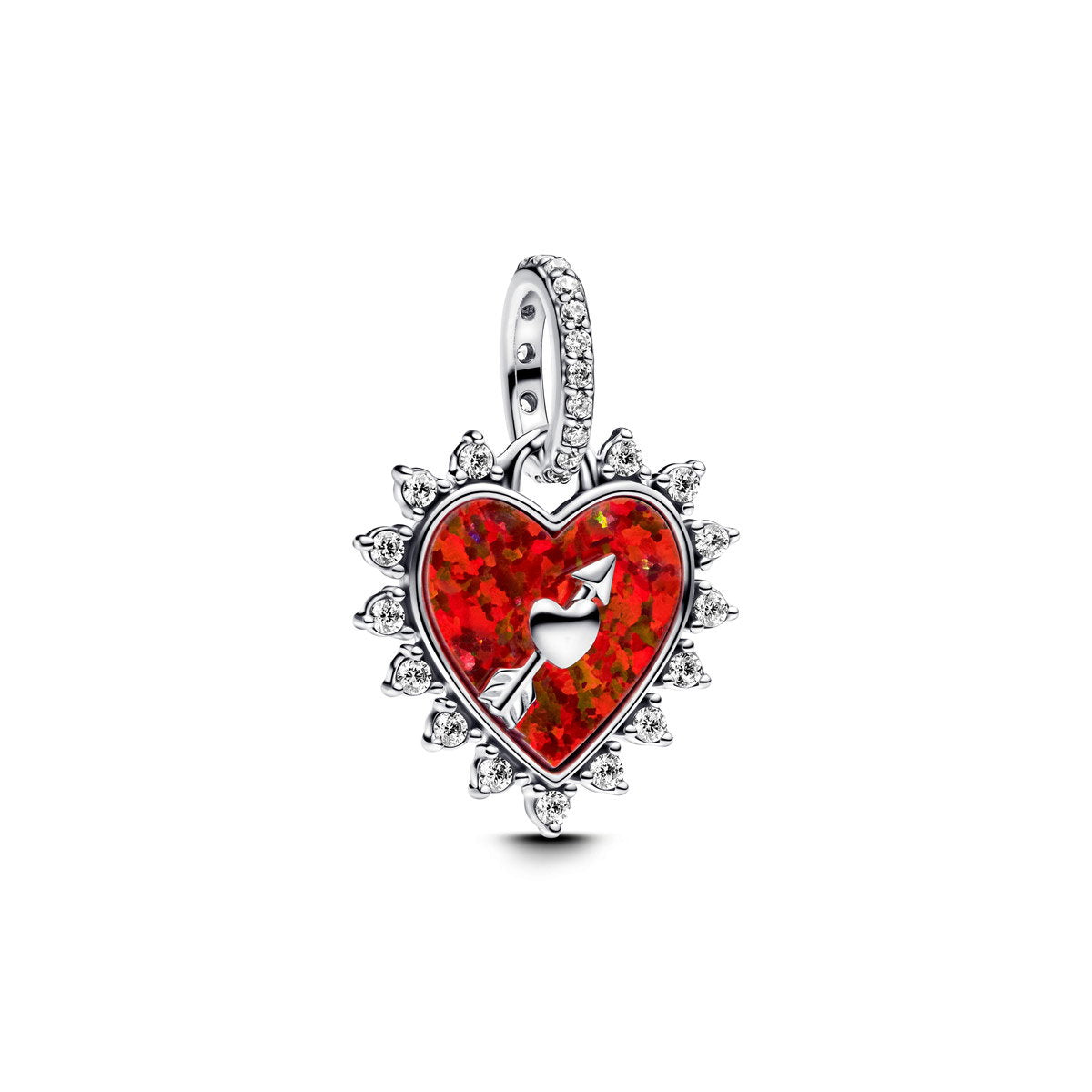 Drehbarer Pfeil Herz Charm