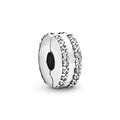 Zweireihiger Pavé Clip Charm
